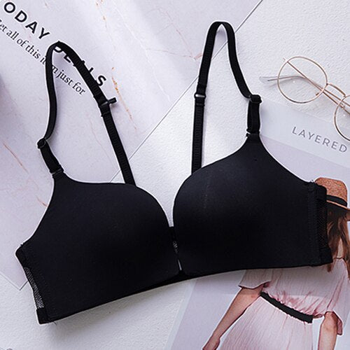 Front Closure Bralette Sexy Backless Push Up Bra