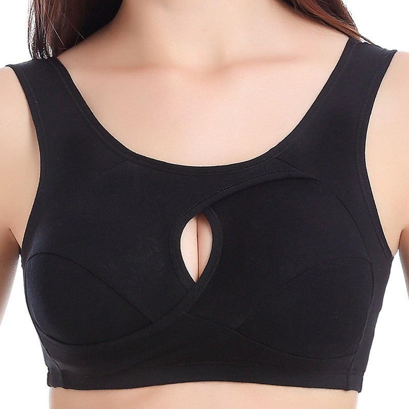 Women Sexy Sports Bras Gym Hollow Out Cross Top