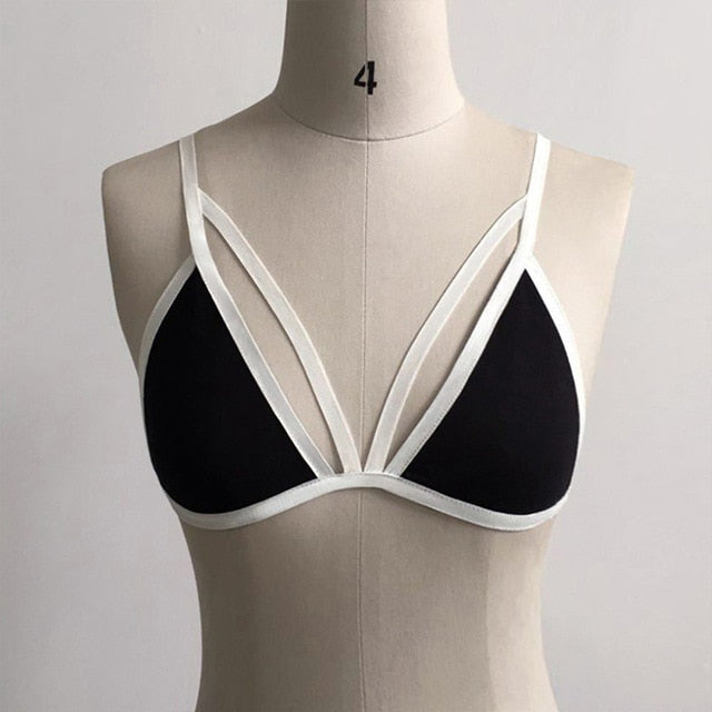 New Solid Color Simple Underwear Bra Sexy Hollow Out