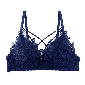 Lace Floral Embroidery Bralette Sexy Lingerie Comfort Seamless Adjusted Bra