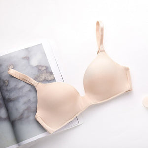 Fashion Solid Color Wireless Bra Comfortable One-Piece